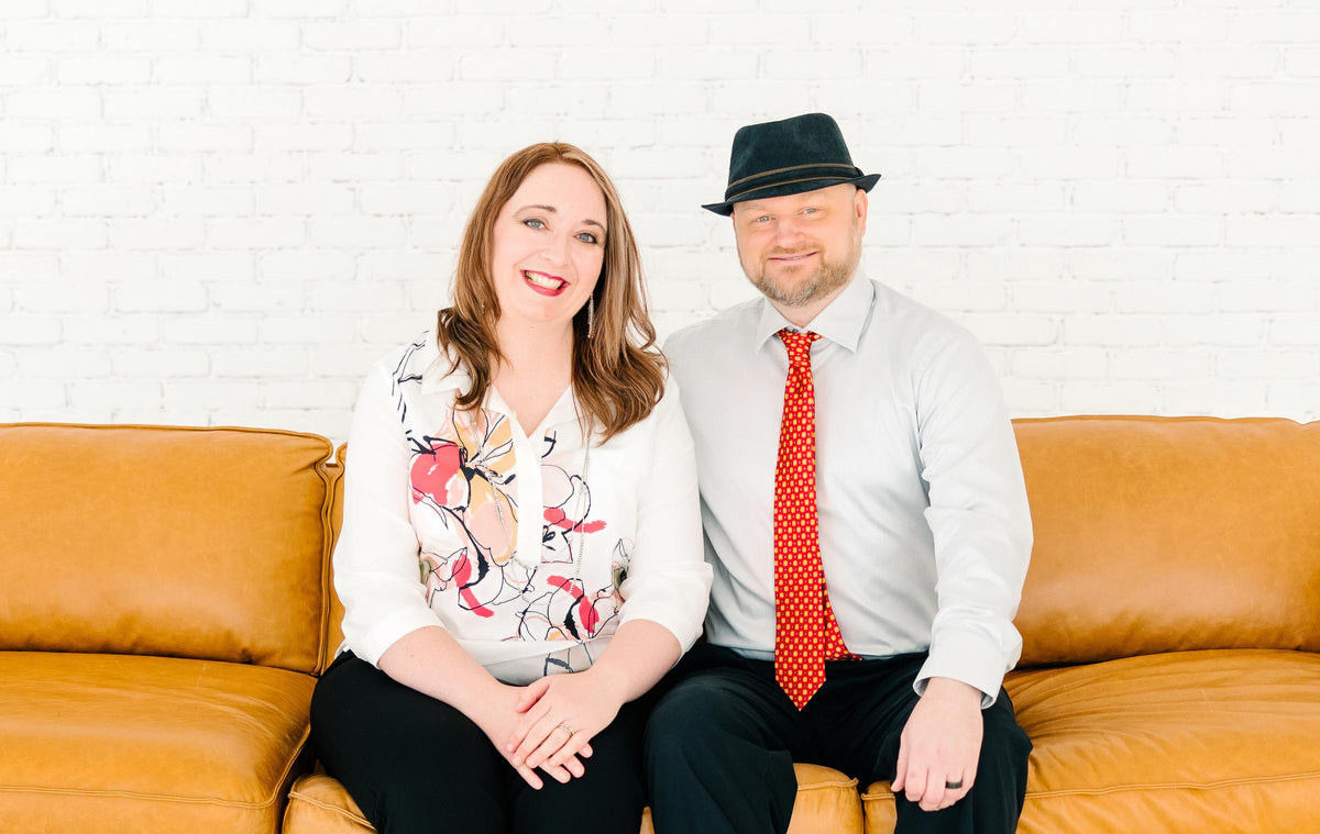 Jen and Chris, Co-Founders of Forged Flare and designers behind Mother's Angels ornaments.