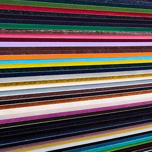 Colorful layers of acrylic.