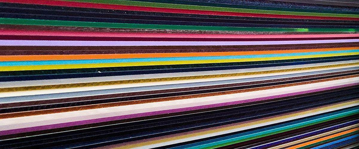 Colorful layers of acrylic.
