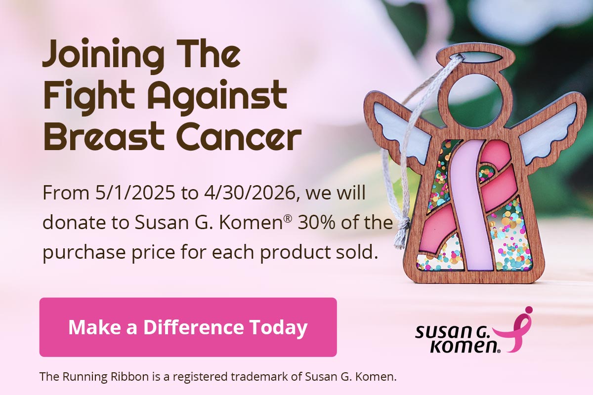 Join the Fight Against Breast Cancer. From 5/1/2025 to 4/30/2026, Forged Flare® will donate to Susan G. Komen® 30% of the purchase price for each product sold. Make a Difference Today. The Running Ribbon is a registered trademark of Susan G. Komen.