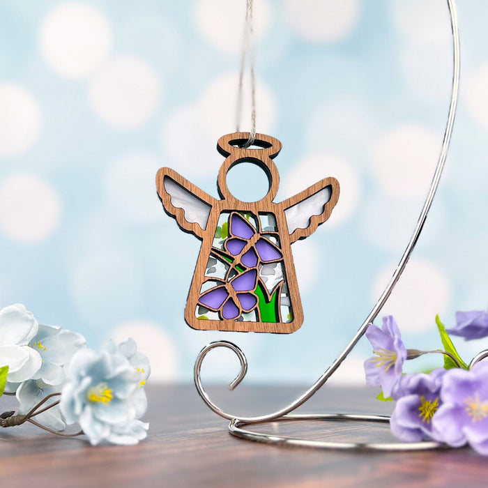 Mother's Angels® - Playful Purple Butterflies Ornament, 3.5"