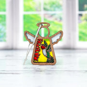 Forged Flare® Warehouse Return - Ruby-Throated Hummingbird Ornament, a 3.5" Mother's Angels® figurine with a stained-glass style center, is perfect for collectors seeking unique Amazon inventory treasures.