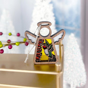 Discover the Forged Flare® Warehouse Return - Ruby-Throated Hummingbird Ornament, a 3.5" Mother's Angels® angel figurine with stained glass-style wings—available as a charming find from Amazon’s returned inventory.