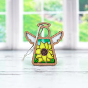 A Forged Flare® Mother's Angels® 3.5" sunflower ornament—back in stock as a Warehouse Return—features white wings and stands out as a charming find on Amazon.