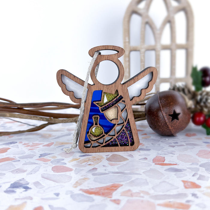 Christmas Nativity Purple Wise Man | 3.5" Angel Figurine | Mother's Angels®