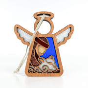 The Forged Flare® Mother's Angels® 3.5" Christmas Nativity Shepherd With Sheep angel figurine is a charming ornament, perfect for adding to Nativity decor or gifting as a unique Christmas treasure.