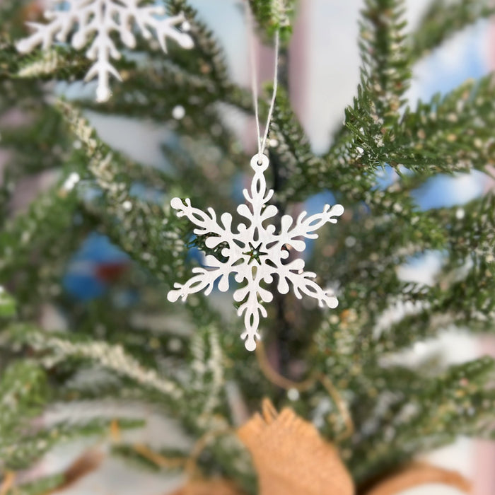 Wintry Wonderland Snowflake - Snow Star, 3"