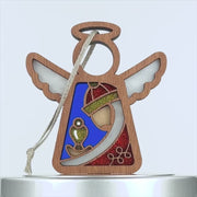 A 360 degree view of the Christmas Nativity Red Wise Man Ornament