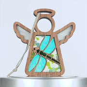 Artisan Dragonfly Ornament Capturing Sunlight