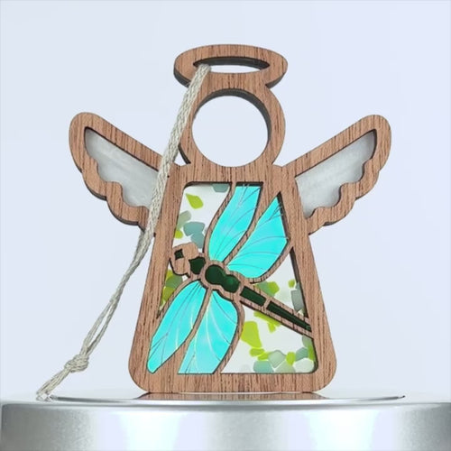 Artisan Dragonfly Ornament Capturing Sunlight